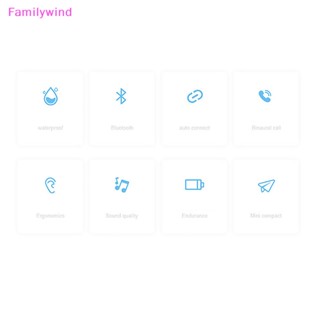 Familywind&gt; A6S TWS ชุดหูฟังบลูทูธไร้สาย สเตอริโอ สําหรับเล่นกีฬา