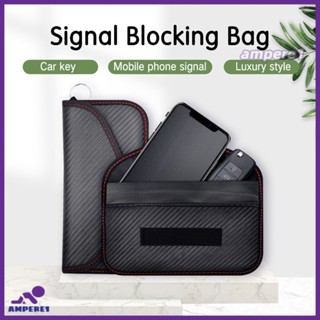 ตัวป้องกันสัญญาณกุญแจรถ Faraday Pouch, Wifi/nfc Signal Blocking Bag, Anti Theft Key Pouch Keyless Protector For Cell Phone Privacy Protection -AME1