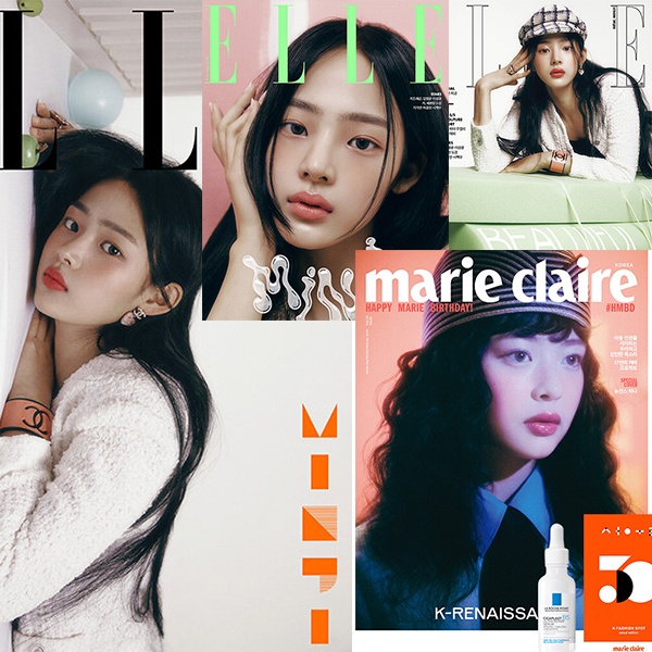 2023-มีนาคม-marie-claire-amp-elle-นิตยสารเกาหลี-newjeans-minji-hanni-ปกรูปภาพ