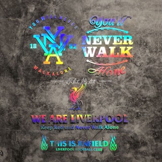 สติกเกอร์โลโก้ทีมฟุตบอล Premier League Liverpool You Will Never Walk Alone สําหรับตกแต่งรถยนต์