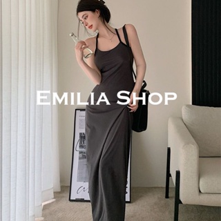 EMILIA SHOP  กระโปรง กระโปรงยาว halterneck เสื้อผ้าแฟชั่นผู้หญิง สไตล์เกาหลี 2023 ใหม่  คุณภาพสูง Comfortable สวยงาม ins A22M1EE 36Z230909