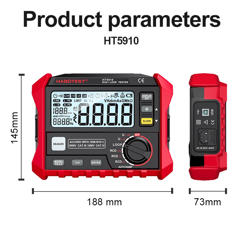 habotest-ht5910-เครื่องทดสอบโวลต์มิเตอร์ดิจิทัล-หน้าจอ-lcd-1000-4-7-นิ้ว