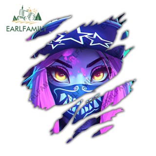 Earlfamily สติกเกอร์ ลายการ์ตูน KDA Akali Tear ขนาด 13 ซม. X11.5 ซม. สําหรับตกแต่งตู้เย็น รถยนต์ แล็ปท็อป DIY