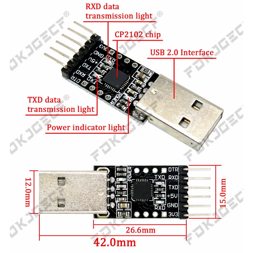 Module CH340G USB Vers TTL 6 Broches + Pro Mini Atmega328 5V 16MHz - Pour Arduino, électronique