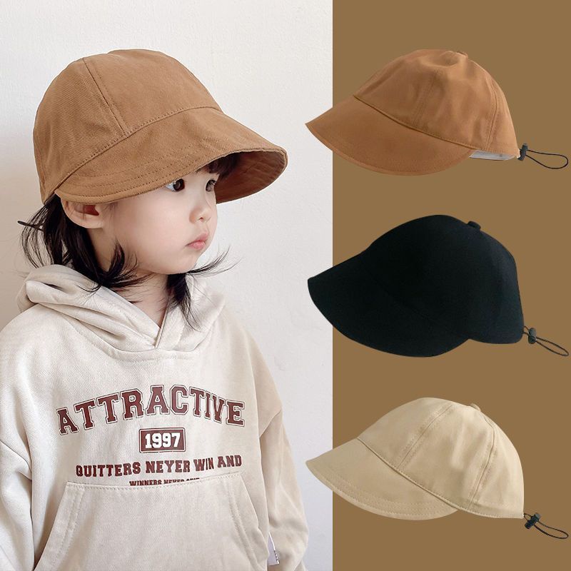 พร้อมส่ง-หมวกเด็ก-0-2-ปี-รอบหัว-47cm-หมวกแก๊ป-cap-ปีกกว้าง-ทรงมินิมอลสไตล์เกาหลี-หมวกแฟชั่น