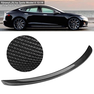 ALASKAR สปอยเลอร์หลังคาฝากระโปรงหลังแบบเคลือบเงา Fit สำหรับ Tesla Model S 2012-2019