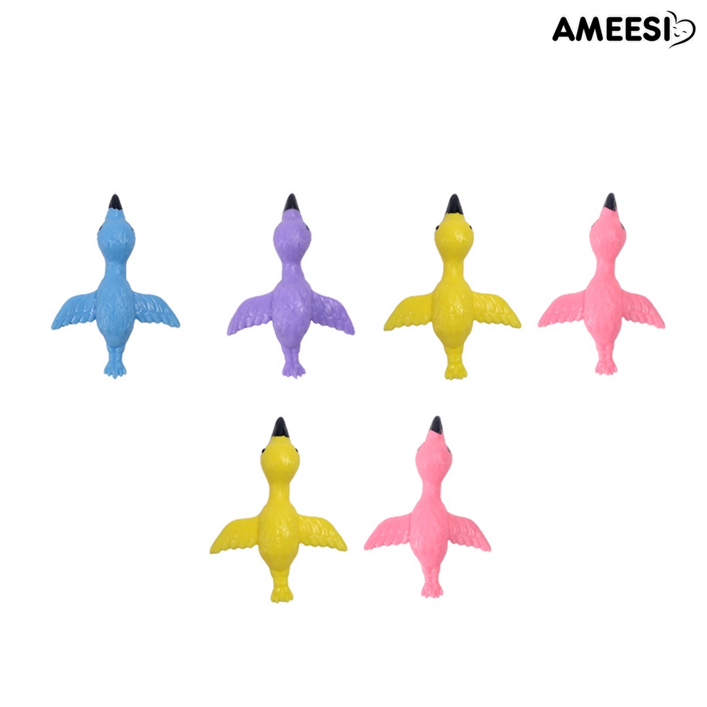 ameesi-6-ชิ้น-ของเล่นนิ้วมือ-นิ่ม-สั้น-ระงับ-รายละเอียด-ยืดหยุ่น-ความบันเทิงแบบโต้ตอบ-tpr-รูปนกฟลามิงโก้-โปรเจคเตอร์-ของเล่น-ของขวัญเด็ก