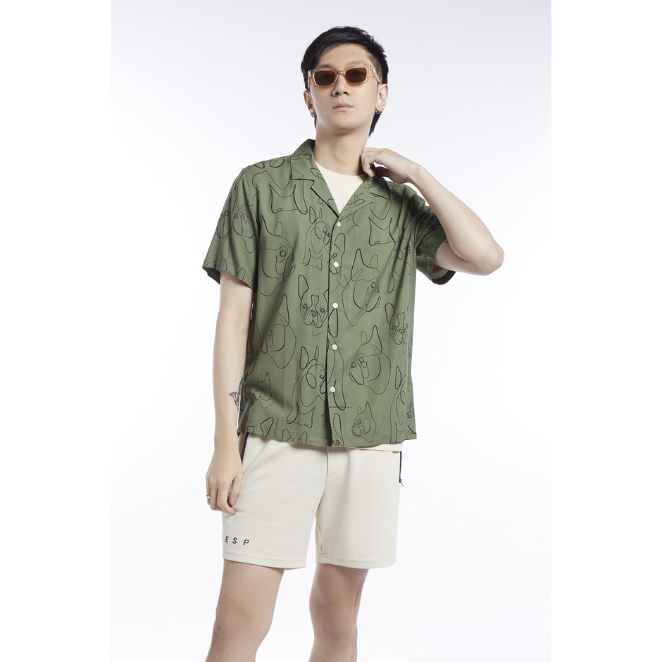 esp-เสื้อเชิ้ตแขนสั้นเฟรนช์ชี่-ผู้ชาย-สีเขียว-short-sleeve-frenchie-shirt-3774