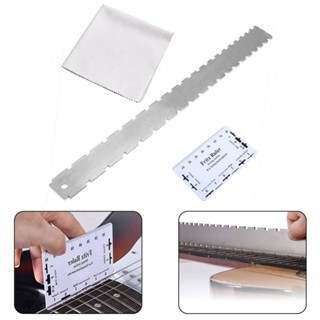 New Arrival~Neck Notched String 20 X 20cm Fret Slot Depths Sliver White Ruler Luthier Tools