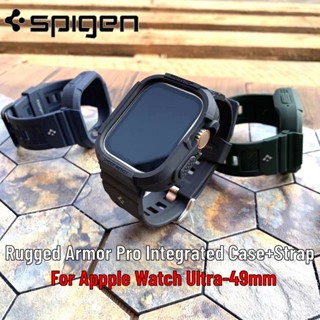 สําหรับ for Apple Watch Ultra 49 มม. รุ่น SPIGEN แข็งแรงทนทานแบบ ชุดกล่อง+ สายรัดข้อมือ for iWatch