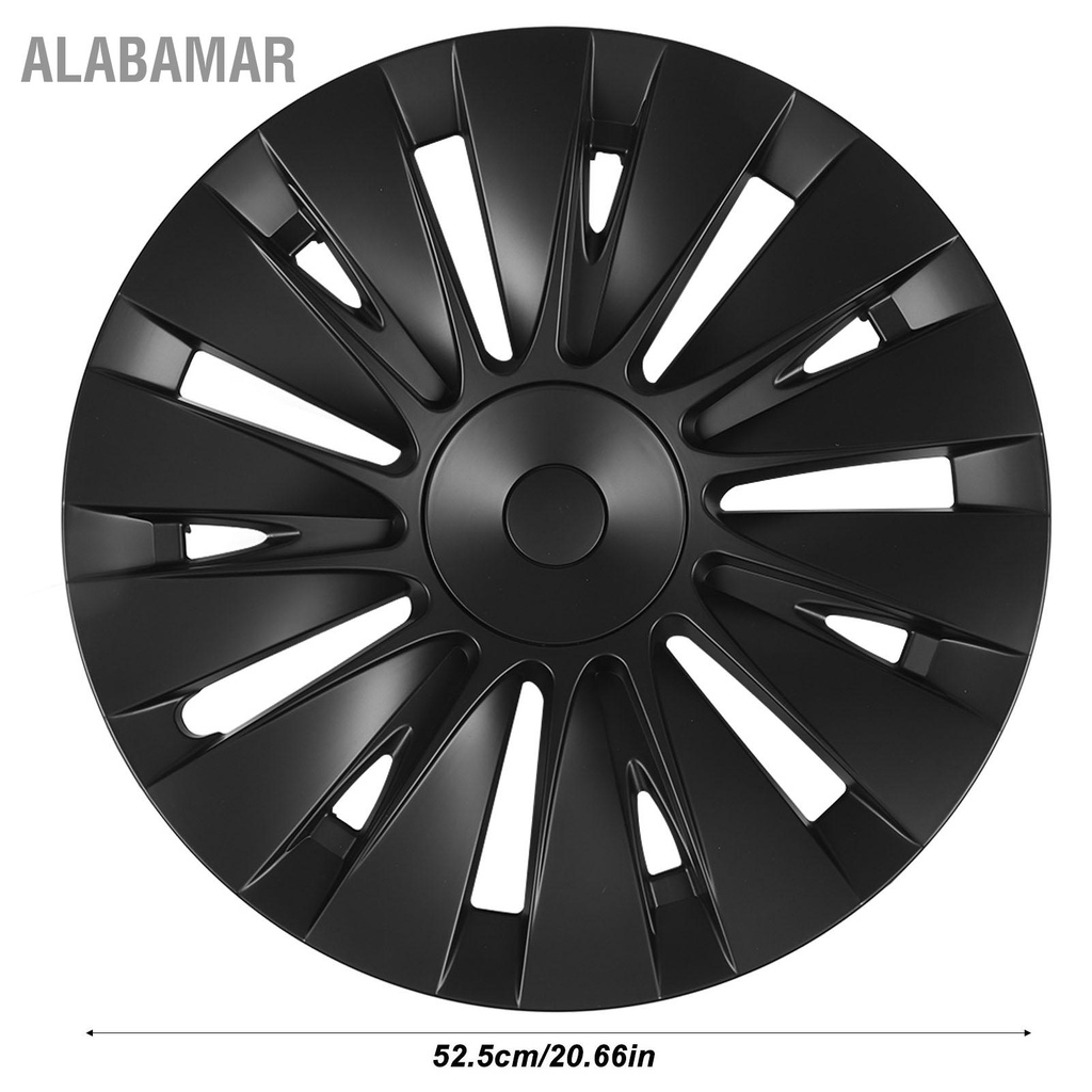 alabamar-4pcs-19in-ฝาครอบดุมล้อเคลือบสีดำสปอร์ตขอบล้อเปลี่ยนฝาครอบสำหรับ-tesla-รุ่น-y-2020-ถึง-2023