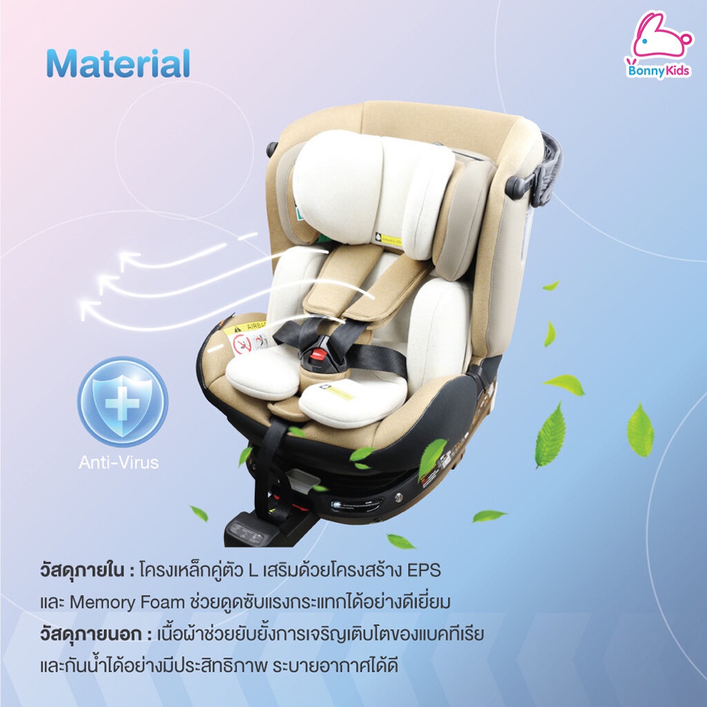 15522-glowy-โกลวี่-glowy-i-orbitta-carseat-คาร์ซีทมาตรฐานความปลอดภัยใหม่ล่าสุดของยุโรป-i-size-สำหรับเด็กที่มีส่วน