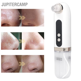  JUPITERCAMP เครื่องดูดฝุ่นหัวดูดสิวหัวดำชาร์จ USB 6 หัวดูด 3 โหมดทำความร้อน LED สีฟ้าหัวฉีดออกซิเจนไฮเดรชั่น