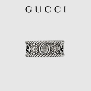 [พร้อมส่ง] Gucci GUCCI แหวนเงิน แบบคู่