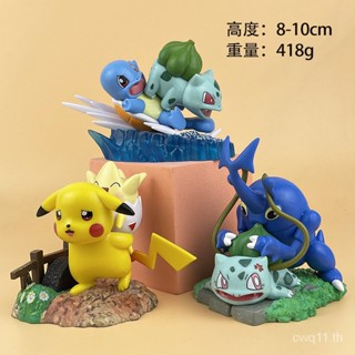 พร้อมส่ง ฟิกเกอร์ รูปกบ Pokemon Hill Jenny Turtle 3 ฉาก 24 ชั่วโมง สําหรับตกแต่งบ้าน