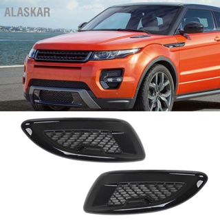 ALASKAR สไตล์แบบไดนามิกเงาสีดำ Bonnet Grille Air Vent Trims เพิ่มสำหรับ Land Rover Range Evoque L538 12 ถึง 18