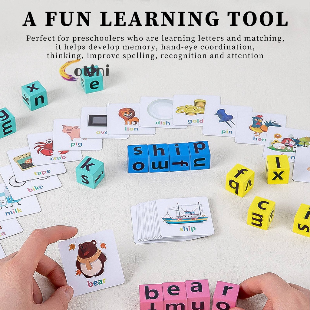 ของเล่นไม้-เกมสะกดคํา-ตัวอักษร-montessori-เสริมการเรียนรู้เด็ก