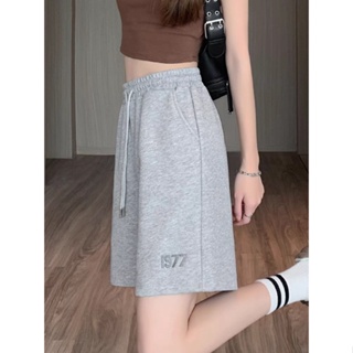 3117# Sports shorts womens summer outer wear 5 points small loose thin casual middle pants high waist five points pants