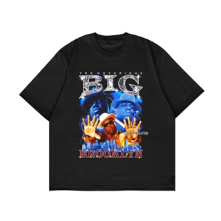 ร้อน 3 oversize T-shirt เสื้อยืด พิมพ์ลาย The Notorious B.I.G Bootleg สไตล์วินเทจ แร็ป 230 S-5XL