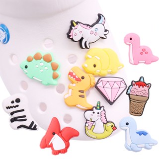 Jibbitz Jurassic World Jibitz ไดโนเสาร์น่ารัก สําหรับ Croc Charm Dino Jibits Crocks สําหรับเด็ก รองเท้า เครื่องประดับ จี้รองเท้า หมุดตกแต่ง