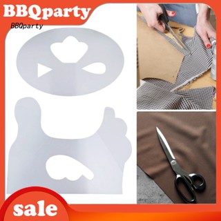 &lt;BBQ&gt; ไม้บรรทัดอะคริลิค กึ่งโปร่งใส แบบพกพา สําหรับเย็บผ้า แม่แบบตะกร้าไข่น่ารัก DIY 1 ชุด