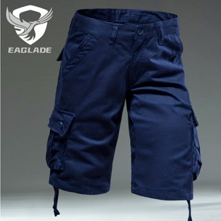 Eaglade กางเกงคาร์โก้ ขาสั้น ลําลอง สําหรับผู้ชาย สีฟ้า