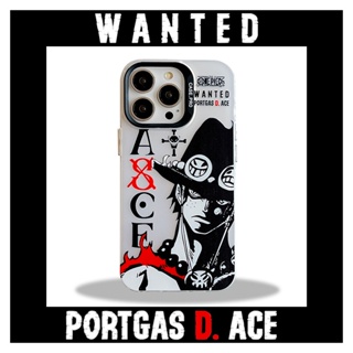 เคสโทรศัพท์มือถือ ผิวด้าน ลาย One Piece Portgas·D· Ace สําหรับ iPhone 14 Pro Max 13 12 Pro Max