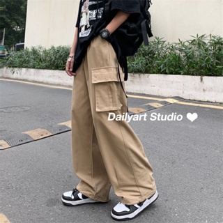 Dailyart กางเกงขายาว กางเกงเอวสูง สไตล์เกาหลี แฟชั่น 2023 NEW071933