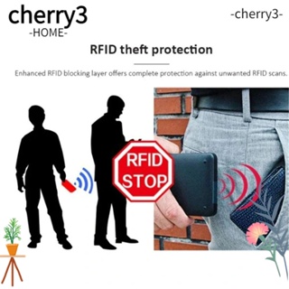 Cherry กระเป๋าสตางค์ RFID โลหะ ป้องกันขโมย หลากสี เหมาะกับผู้ชาย สําหรับใส่บัตรเครดิต