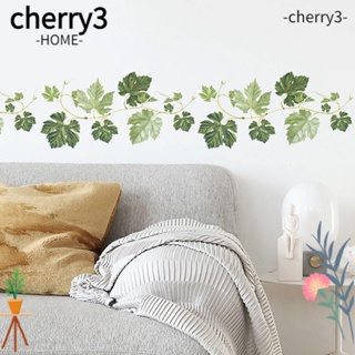 Cherry3 สติกเกอร์ติดผนัง ลายใบไม้ มีกาวในตัว ใช้ซ้ําได้ สําหรับตกแต่งบ้าน ห้องนอน