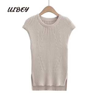 Uibey เสื้อกั๊กแฟชั่น แนวเซ็กซี่ ขนาดเล็ก 3602