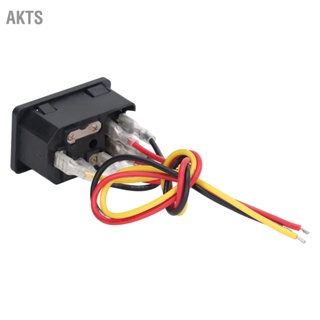 AKTS 4Pcs 3D Printer Connector ฟิวส์สวิตช์ไฟพร้อมไฟแสดงสถานะ 3Pin IEC320 C14 Inlet Rocker Switch AC250V 10A