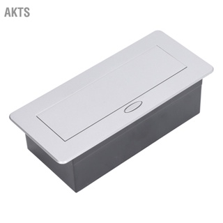  AKTS ซ็อกเก็ตเดสก์ท็อป 16A รางปลั๊กไฟกล่องเชื่อมต่อตาราง USB คู่มาตรฐาน EU AC 250V เชื่อมฟรีสำหรับสำนักงาน