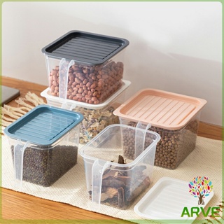 ARVE กล่องเก็บอาหารตู้เย็น ""มีที่จับ""  มีฝาปิด   Portable refrigerator food storage box