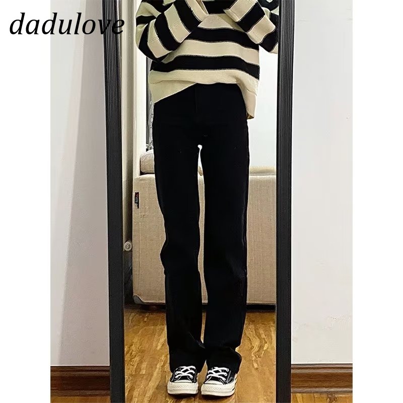 dadulove-new-american-style-ins-high-street-thin-jeans-niche-high-waist-flared-pants-large-size-trousers