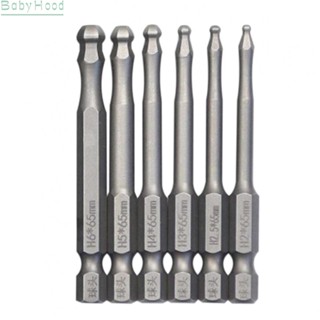 【Big Discounts】Screwdriver Bit Hexagonal Replacement Silver 65mm Long Alloy Steel Ball Head#BBHOOD