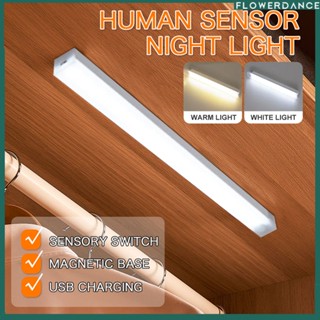 ไฟ LED ตกแต่งโดยไม่ต้องเจาะไฟสัมผัสพร้อมความสว่างที่ปรับได้การชาร์จ USB Motion Sensor Light ดอกไม้ไฟกลางคืนไร้สาย