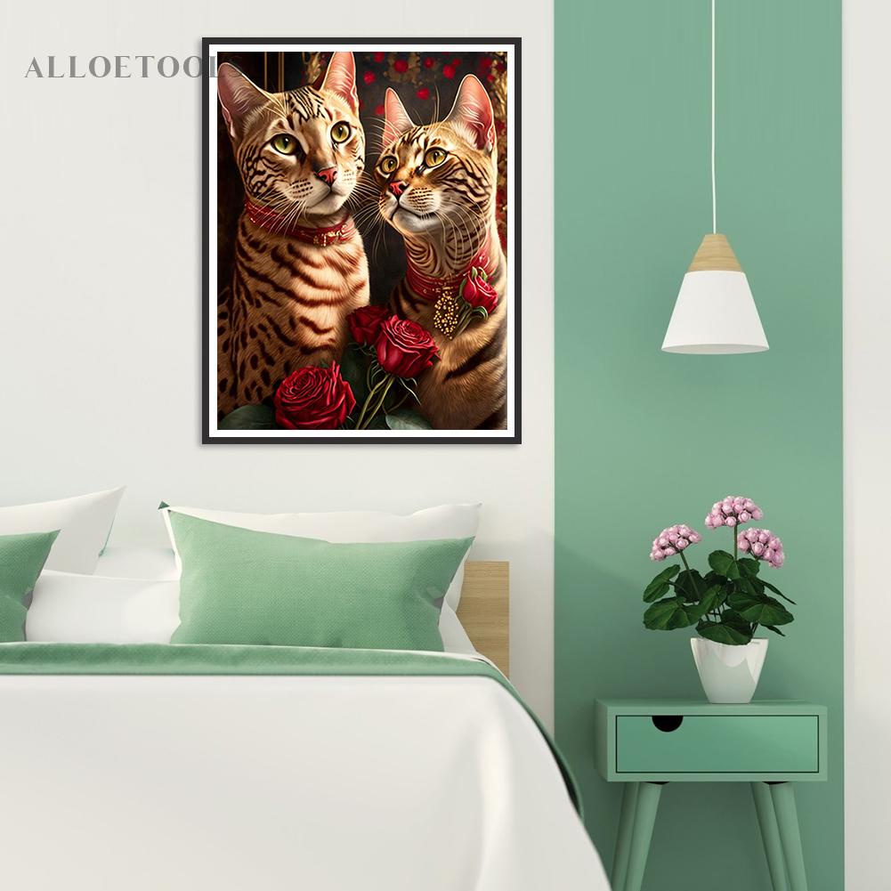 ภาพปักครอสสติตช์คริสตัล-รูปแมว-5d-diy-สําหรับตกแต่งบ้าน