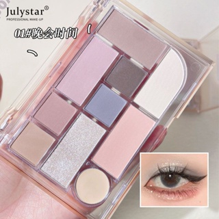 JULYSTAR Kakashow Focus Eye Shadow 10 Color Comprehensive Facial Eye Shadow Blush Highlight Repair Multi-combined Plate