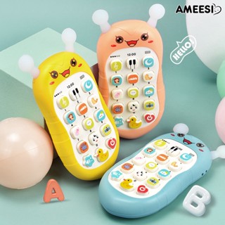 Ameesi โทรศัพท์มือถือ 15 ปุ่ม พร้อมสายคล้อง ซิลิโคน ภาษาอังกฤษ สไตล์จีน ของเล่นสําหรับเด็ก