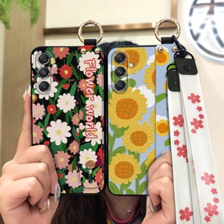 Oil Painting Durable Phone Case For Samsung Galaxy M34 5G/SM-M346B ring flower Soft case Shockproof Fashion Design Kickstand