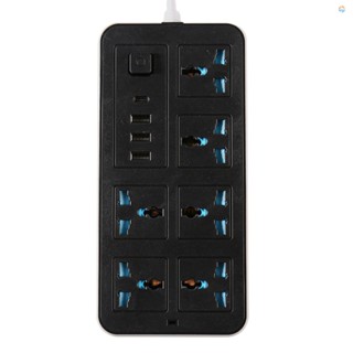 {fash} รางปลั๊กไฟอัจฉริยะ พร้อมช่องป้องกันไฟกระชาก 6 ช่อง พอร์ต USB 3 ช่อง และพอร์ต Type-C 1 พอร์ต อเนกประสงค์