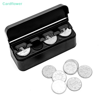 &lt;Cardflower&gt; กล่องเก็บเหรียญพลาสติก แบบยืดหดได้ สีดํา สําหรับรถยนต์ 1 ชิ้น