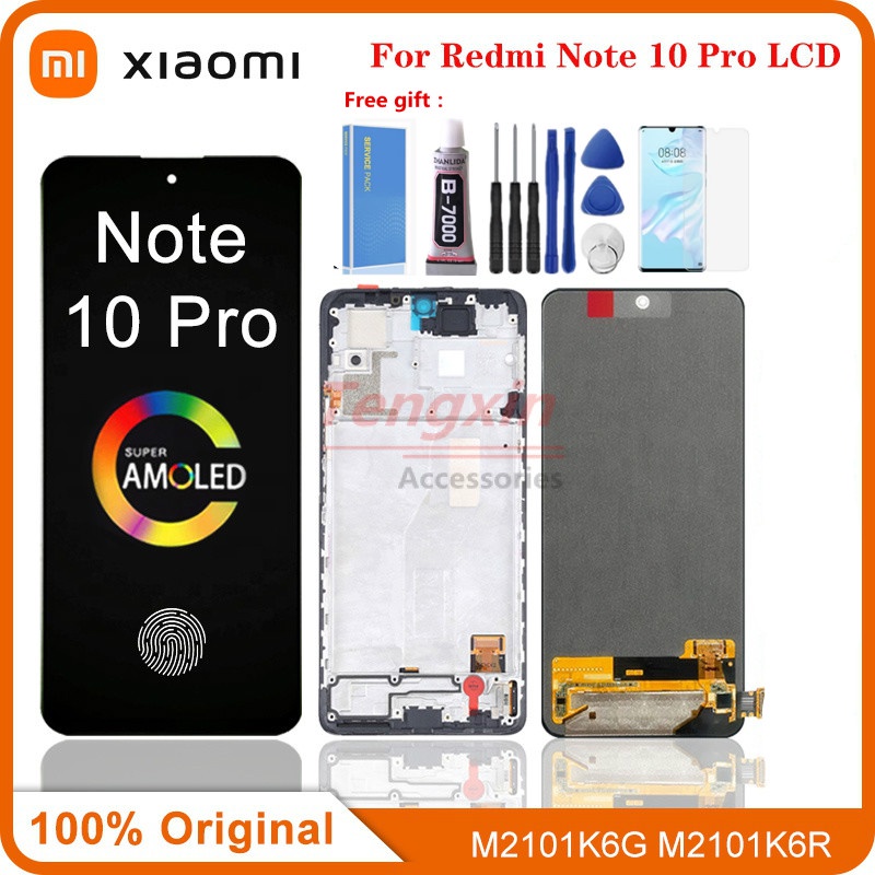 หน้าจอสัมผัส-lcd-6-67-นิ้ว-พร้อมกรอบ-แบบเปลี่ยน-สําหรับ-xiaomi-redmi-note-10-pro-redmi-note10pro-m2101k6g