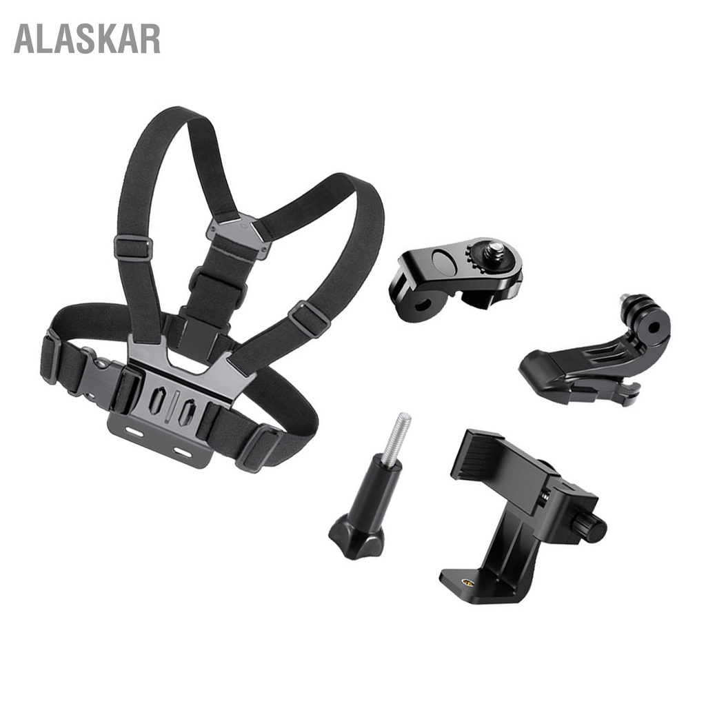 alaskar-สายรัดหน้าอก-mount-โพลีเอสเตอร์ปรับขนาดได้สำหรับกล้องแอคชั่นมือถือถ่ายทำเล่นสกีปีนเขา
