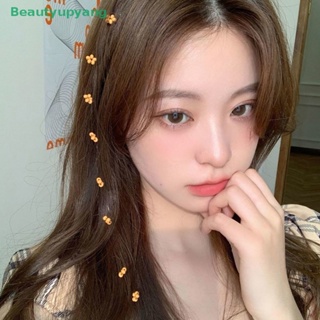 [Beautyupyang] กิ๊บติดผมหางม้าถัก ลายดอกไม้ ประดับพู่ สําหรับผู้หญิง