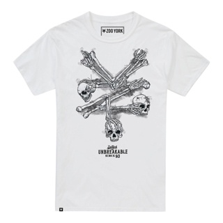 TOP CTT-shirt  GILDAN เสื้อยืดแขนสั้น ผ้าฝ้าย พิมพ์ลายสวนสัตว์ York Bones สีขาว สําหรับผู้ชายS-5XL
