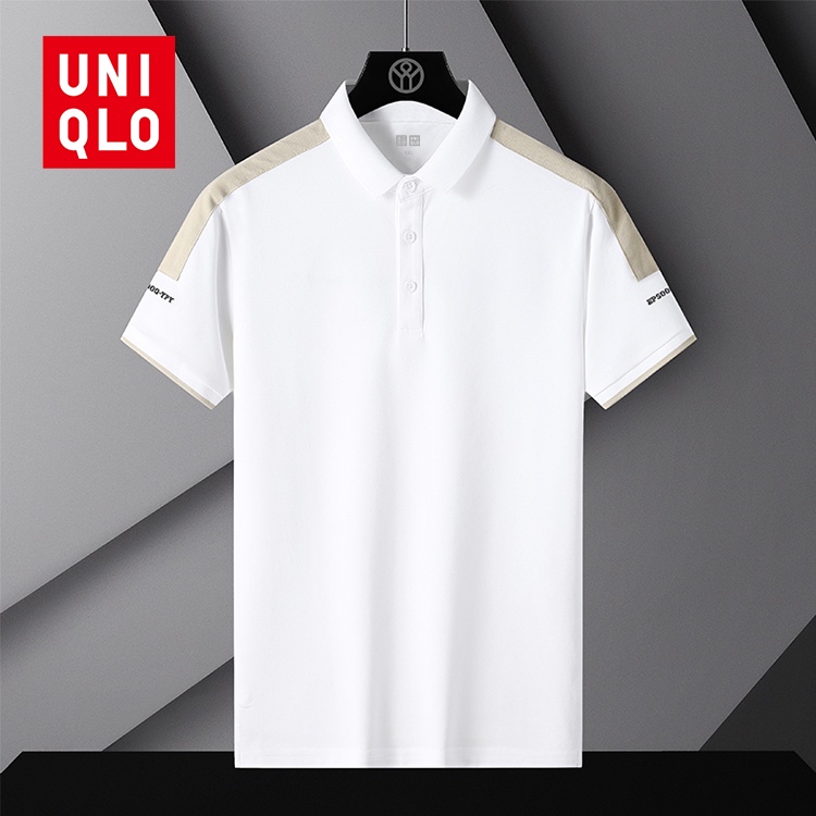 uniqlo-เสื้อโปโลแขนสั้นลําลอง-ผ้าเรยอน-แบบบาง-แฟชั่นฤดูร้อน-สไตล์นักธุรกิจ-สําหรับผู้ชาย