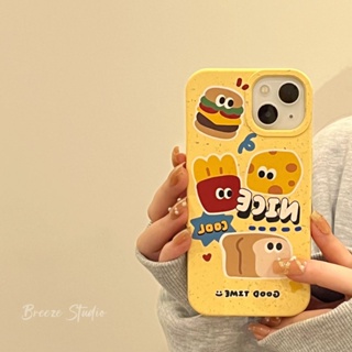 INS Style Hamburger Phone Case For Iphone14  11/12/13/X/XR Drop-Resistant Couple Silicone