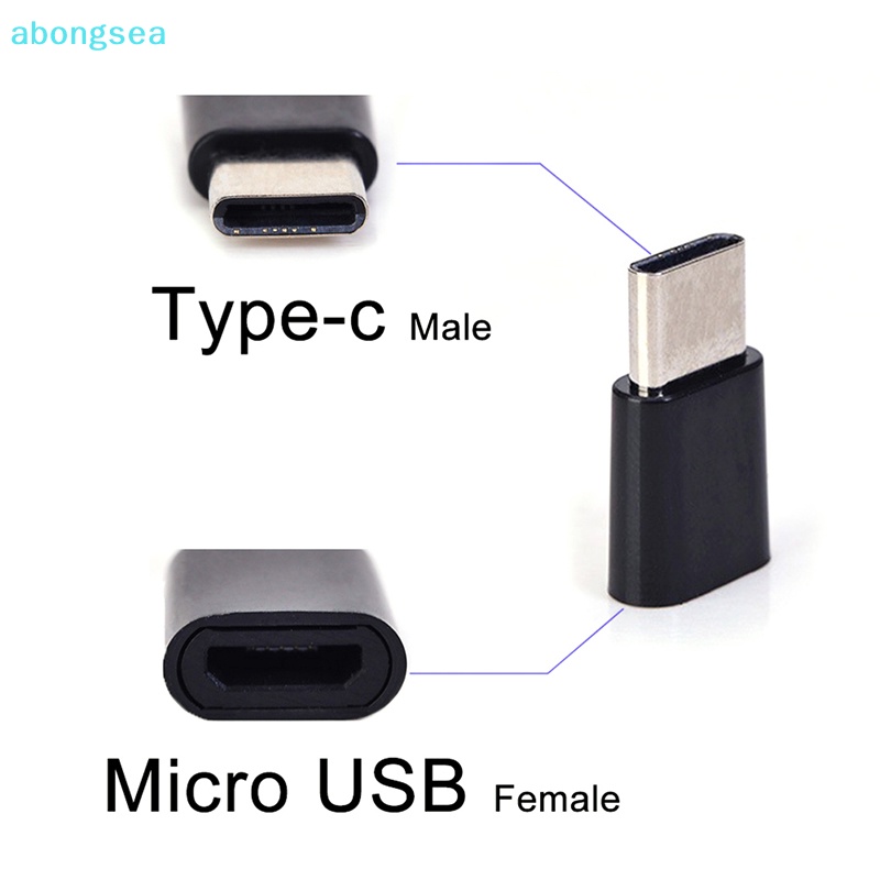 abongsea-อะแดปเตอร์แปลงสายชาร์จ-micro-usb-ตัวเมีย-เป็น-type-c-usb-c-ตัวผู้